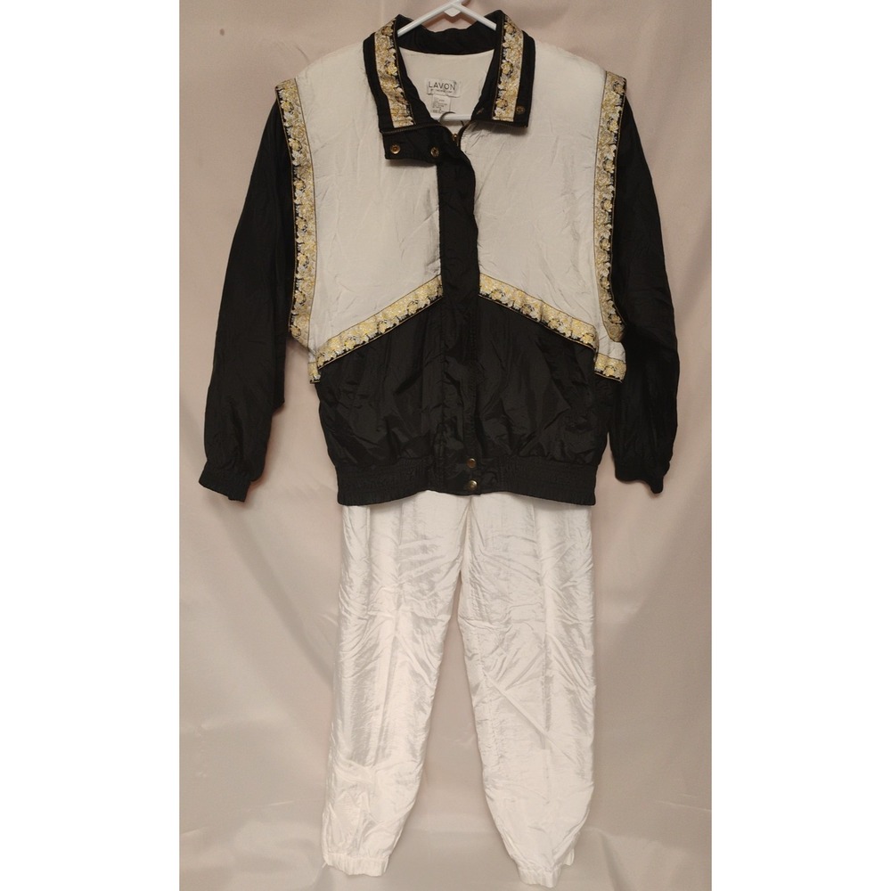 Vintage 1980s Lavon Womens SMALL Jacket MEDIUM Pants Track Suit Tracksuit Set